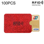 ซองใส่บัตรเครดิต บัตรประจำตัว บัตรธนาคาร ป้องกัน RFID ฟอยล์อลูมิเนียม 100 ชิ้น ขนาด: 9 x 6.3 ซม.