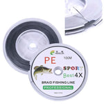 สายตกปลา HENGJIA FLP41G ความยาว 100 เมตร สีเทา รุ่น 4 Series สายถักแข็งแรง PE