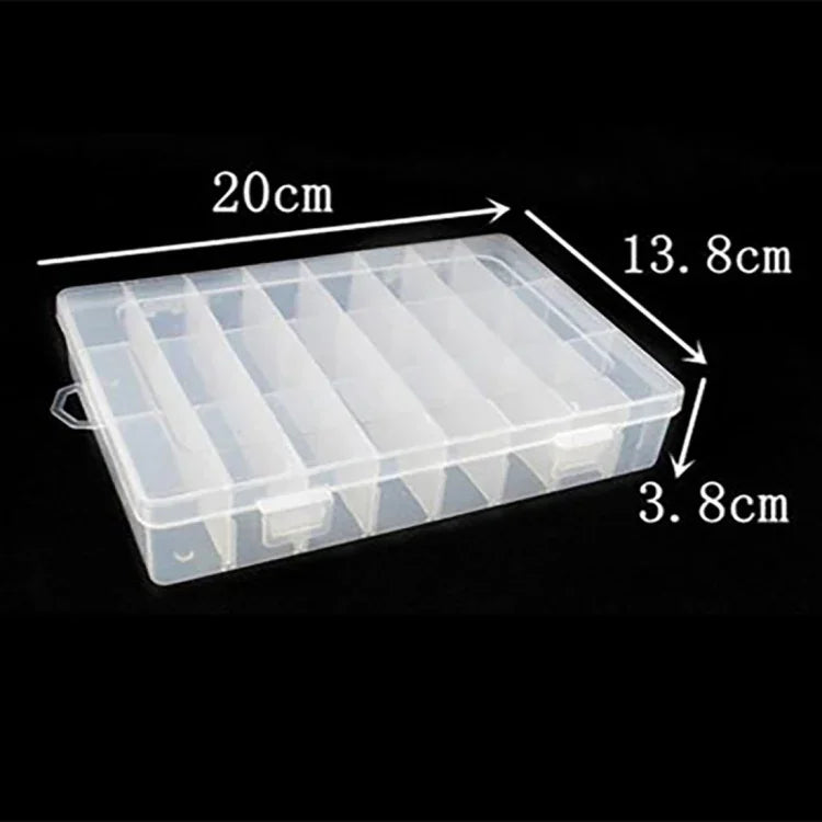 กล่องเก็บอุปกรณ์ตกปลา HENGJIA qt022 แบบกันน้ำ 24 ช่อง อเนกประสงค์ ใสโปร่งแสง
