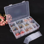 กล่องเก็บอุปกรณ์ตกปลา HENGJIA qt022 แบบกันน้ำ 24 ช่อง อเนกประสงค์ ใสโปร่งแสง