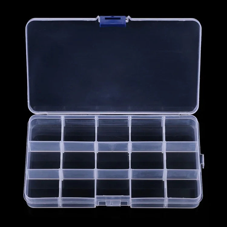 HENGJIA qt020 กล่องเก็บอุปกรณ์เครื่องมือประมงกันน้ำ 15 ช่อง