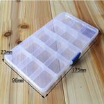 HENGJIA qt020 กล่องเก็บอุปกรณ์เครื่องมือประมงกันน้ำ 15 ช่อง
