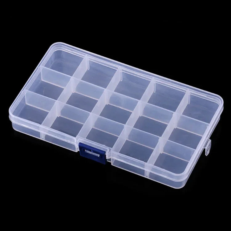 HENGJIA qt020 กล่องเก็บอุปกรณ์เครื่องมือประมงกันน้ำ 15 ช่อง