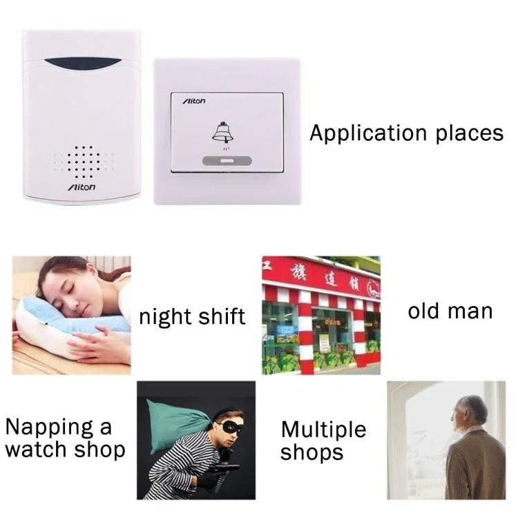 Aiton V006C Wireless Digital Music Doorbell, Receiver Distance: 150m - Trustpick