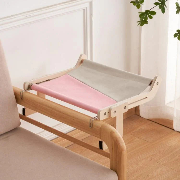 Balcony Wooden Cat Hammock Window Wall Mounted Cat Hutch Hanging Bedside Pet Kennel - Trustpick