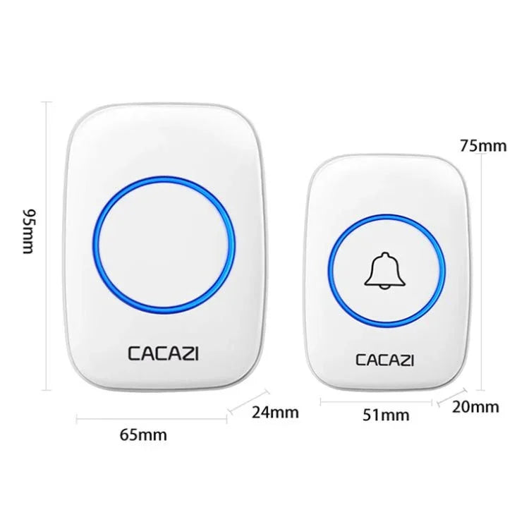 CACAZI A10DC 1 To 2 Battery Type Home Smart Waterproof Electronic Wireless Doorbell - Trustpick