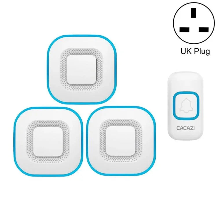 CACAZI V028F 1 For 3 Wireless Music Doorbell without Battery - Trustpick