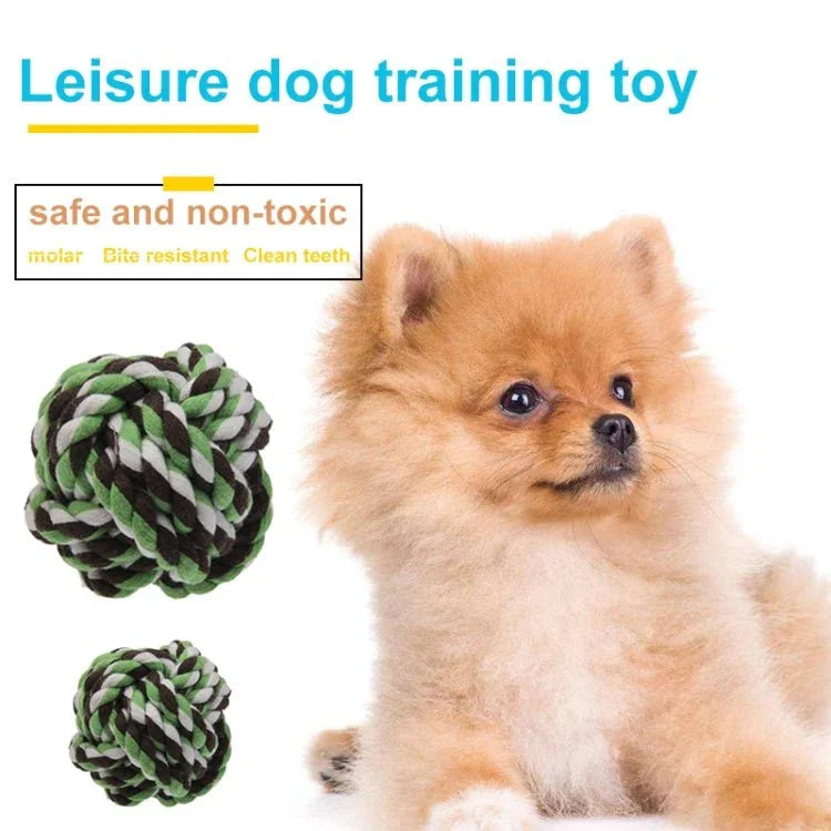 Cotton Rope Ball for Pets / Dog Cat Toy, Diameter 7.5cm (Random Color Delivery) - Trustpick