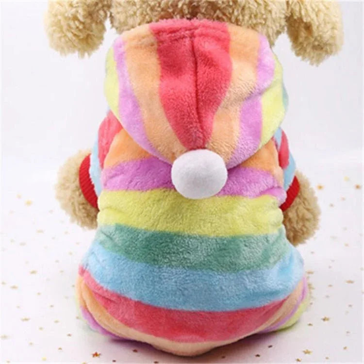 Dog Pajamas Fleece Jumpsuit Autumn Winter Dog Clothes Four legs Warm Pet Clothes - Trustpick