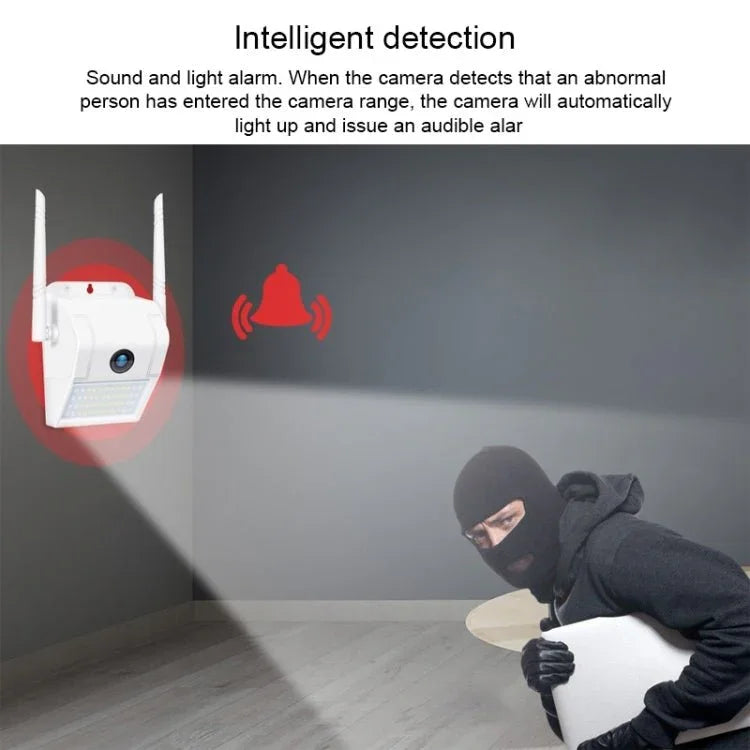 DP11 2 Megapixel IP66 Waterproof Wall Light Wireless IP Camera, Support Multiple Night Vision & Mobile Phone Remote Monitoring & Voice Intercom & Motion Detection / Alarm & 128GB Memory Card - Trustpick