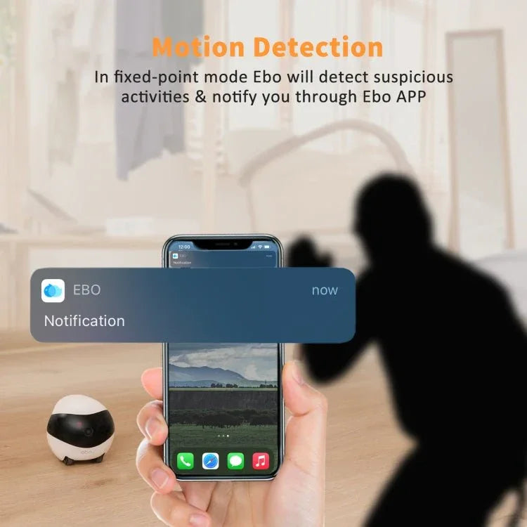 EBO SE 1080P HD Smart Home Companion Robot Remote Monitoring Camera, Support Infrared Night Vision & Two - way Voice & TF Card, US Plug - Trustpick