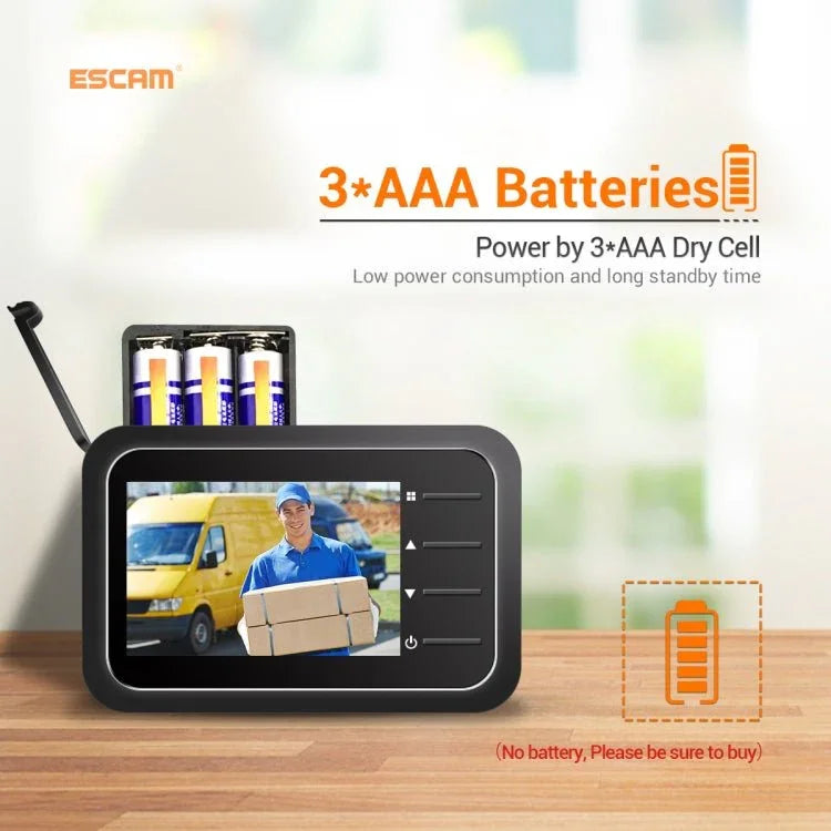 ESCAM C22 2.4 inch Screen Digital Door Viewer, Support Night Vision, TF Card, Take Photos and Video - Trustpick