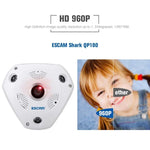 ESCAM Shark QP180 960P 360 Degrees Fisheye Lens 1.3MP WiFi IP Camera, Support Motion Detection / Night Vision, IR Distance: 10m - Trustpick