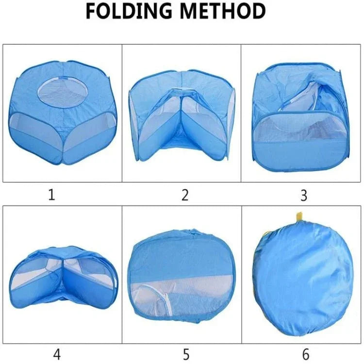 Folded Small Pet Fence Outdoor Workout Game Crawling Small Animal Tent, Specification： - Trustpick