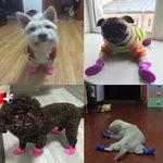 Lovely Pet Dog Shoes Puppy Candy Color Rubber Boots Waterproof Rain Shoes, S, Size: 4.3 x 3.3cm - Trustpick