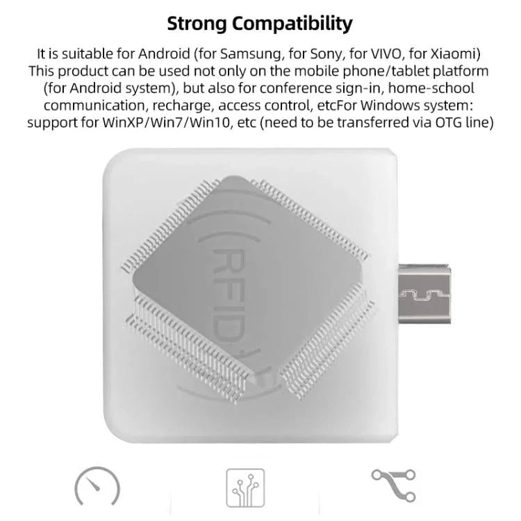 Micro USB 125K RFID OTG Imitation Keyboard Phone Reader - Trustpick