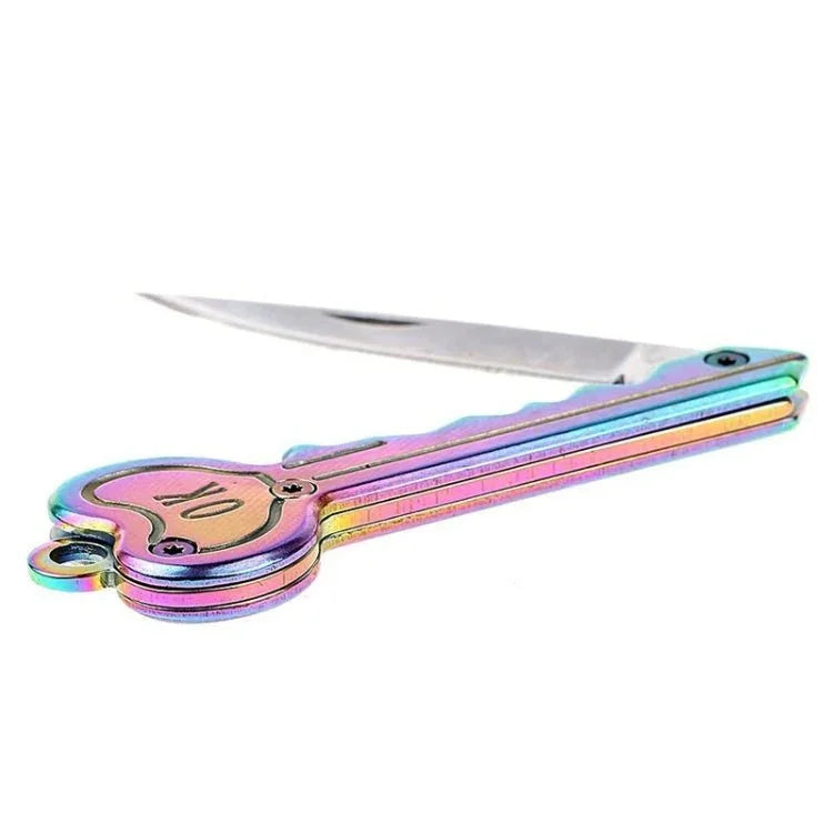 Mini Key Knife Tactical Camp Outdoor Keyring Ring Keychain Fold Self Defense Security Multi Tool - Trustpick
