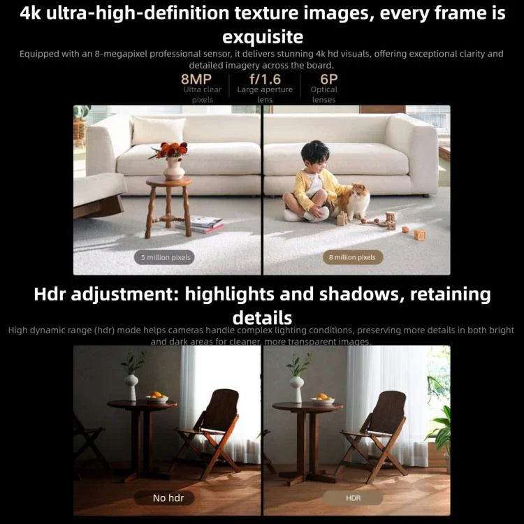 Original Xiaomi Smart Camera 4 4K Dual - band Wi - Fi 6 8MP HDR AI Tracking Night Vision Two - Way Audio Home Security Baby Monitor Pet Camera - Trustpick