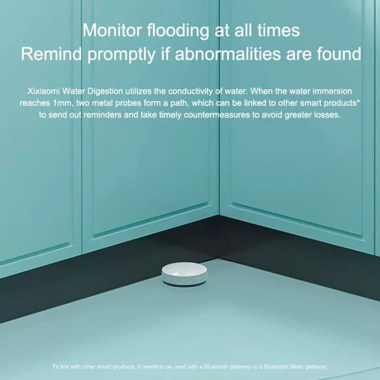 Original Xiaomi Wireless Bluetooth Flood Guard Intelligently Detects Water Leakage Xiaoai Speaker Linkage App to Remotely Remind Smart Home, need to be used with CA1001 - Trustpick