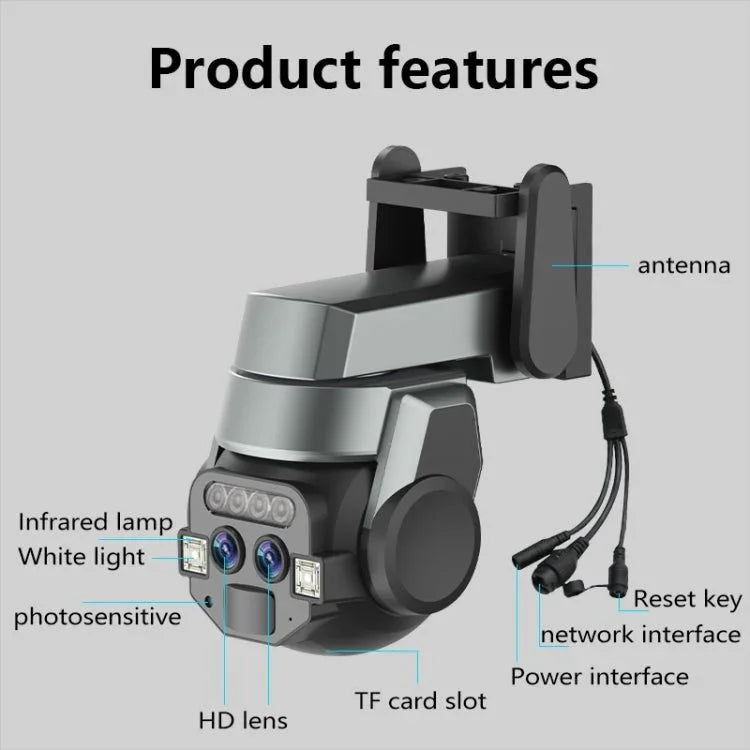 Q820 6MP 10X Binocular Zoom Dual Light Source Outdoor IP67 Waterproof WiFi Camera - Trustpick