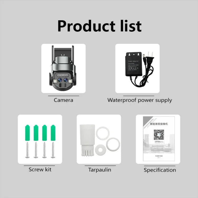 Q820 6MP 10X Binocular Zoom Dual Light Source Outdoor IP67 Waterproof WiFi Camera - Trustpick