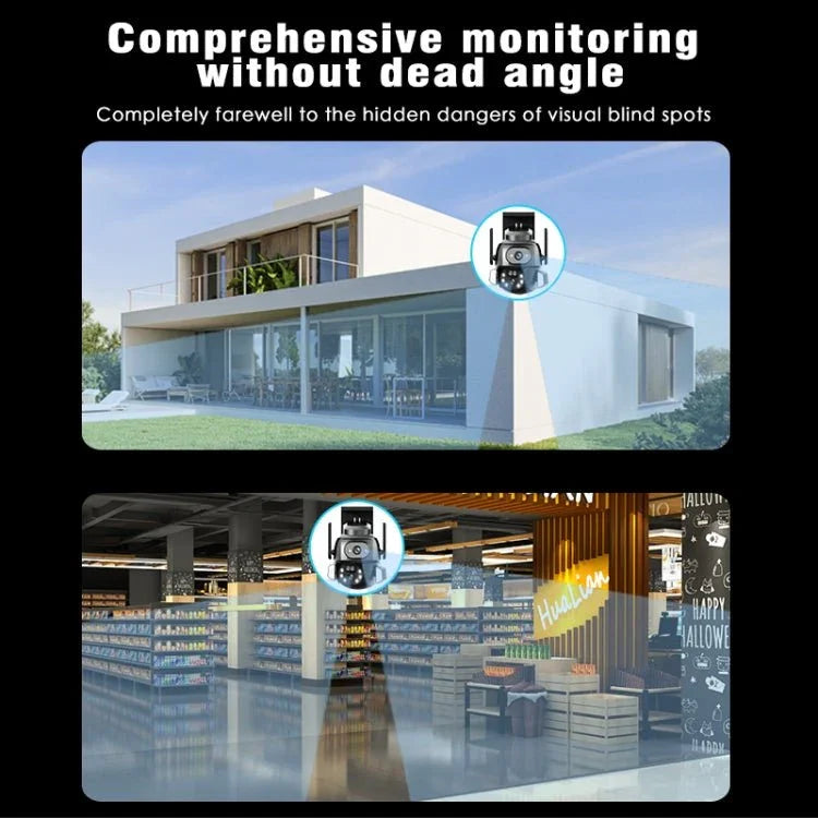 Q821 4MP Binocular Zoom Dual Light Source Outdoor IP67 Waterproof WiFi Camera - Trustpick