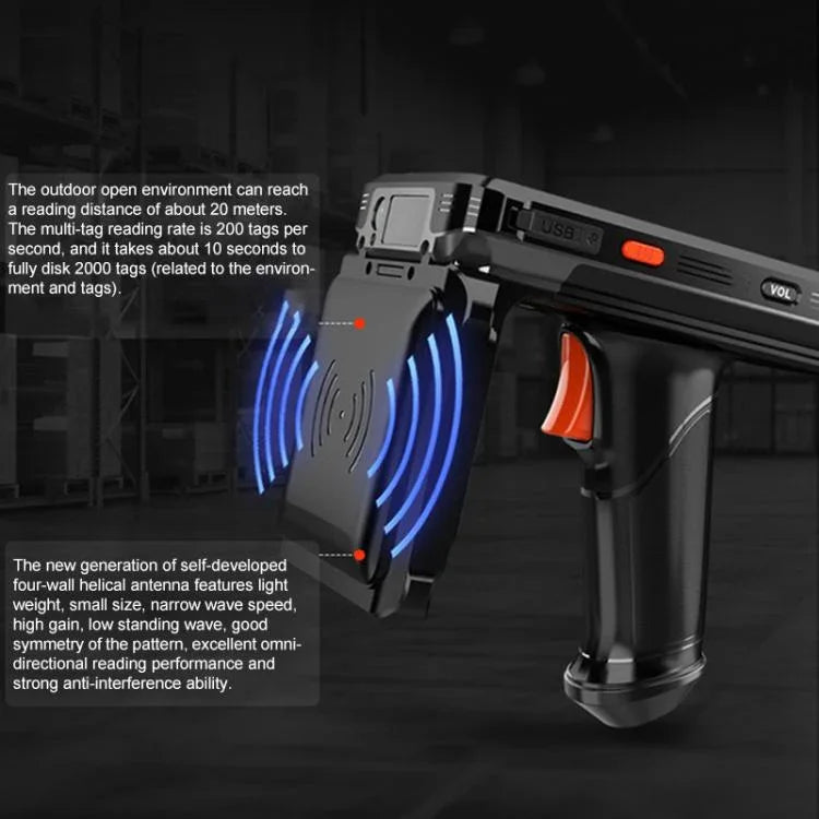RFID UHF Handheld Intelligent Terminal PDA Scanner 915M Reader, Style: Standard Version + QR Code Scanning - Trustpick