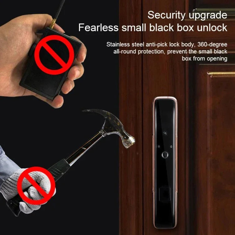 Smart Wifi Anti - Theft Fingerprint Password Lock Mobile Phone Remote Control Electronic Door Lock Magnetic Card Lock - Trustpick