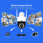 SriHome SH041 5.0MP 20X Optical Zoom 2.4G/5G WiFi Waterproof AI Auto Tracking H.265 Video Surveillance - Trustpick
