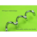 Stainless Steel Dog Spiral Tie Out 360 Degree Rotation Anti Wrap Fixed Pile Outdoor Camping Stake, Size:42cm*8mm - Trustpick