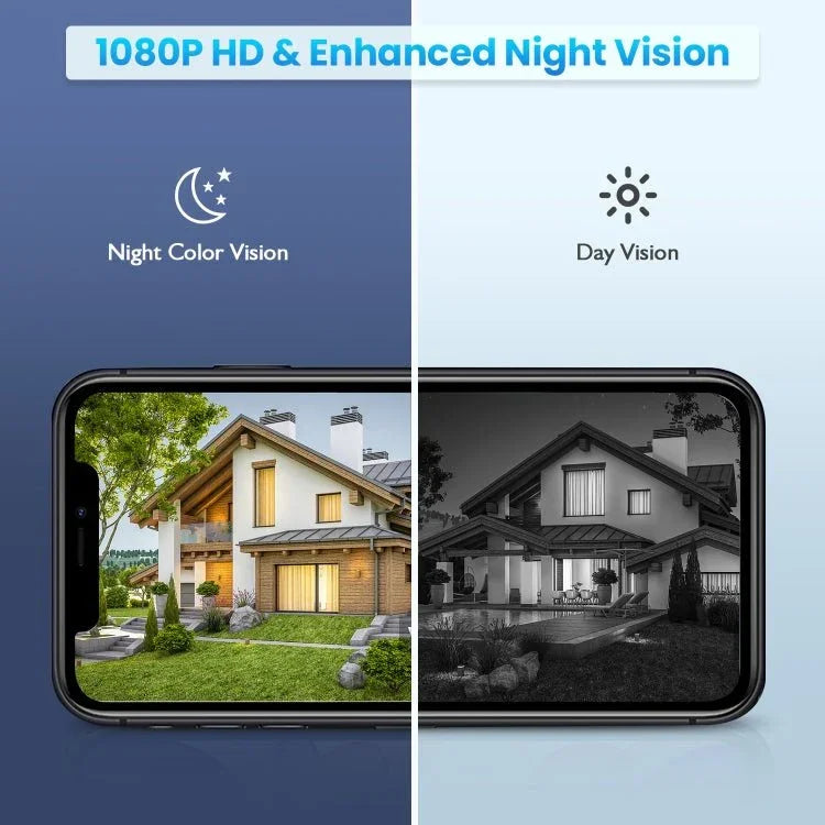 T16 1080P Full HD Solar Powered WiFi Camera, Support PIR Alarm, Night Vision, Two Way Audio, TF Card - Trustpick