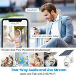 T16 1080P Full HD Solar Powered WiFi Camera, Support PIR Alarm, Night Vision, Two Way Audio, TF Card - Trustpick