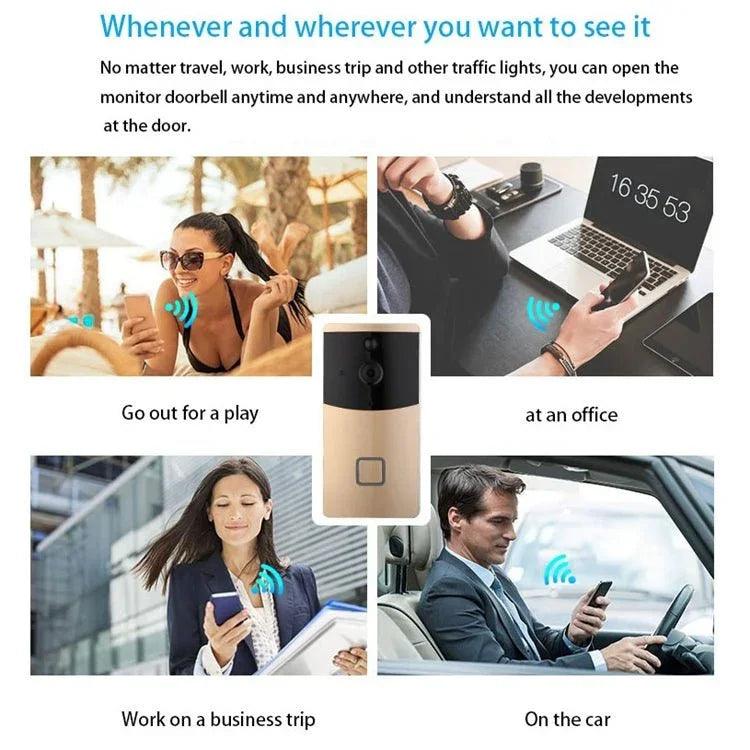 VESAFE Home VS - M2 HD 720P Security Camera Smart WiFi Video Doorbell Intercom, Support TF Card & Night Vision & PIR Detection APP for IOS and Android - Trustpick