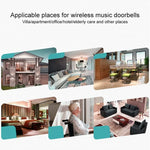 VOYE V003A Home Music Remote Control Wireless Doorbell with 38 Polyphony Sounds, US Plug - Trustpick