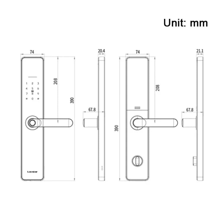 Wifi Fingerprint Lock Home Security Door Password Lock Supports APP Remote Unlocking - Trustpick
