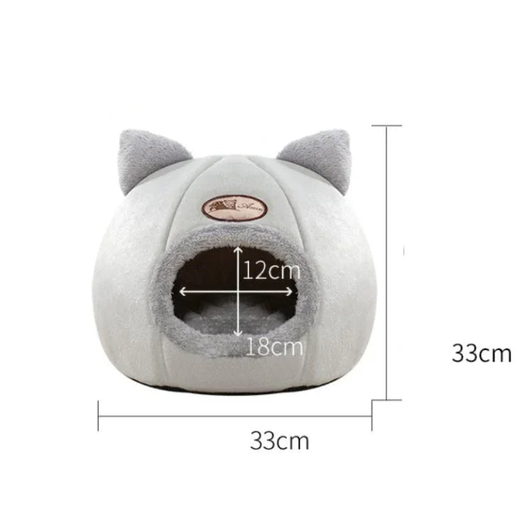 Winter Semi - Closed Warm & Velvet Round Pet Nest - Trustpick